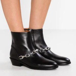 NWT COACH Biker Allen Chain Leather Booties